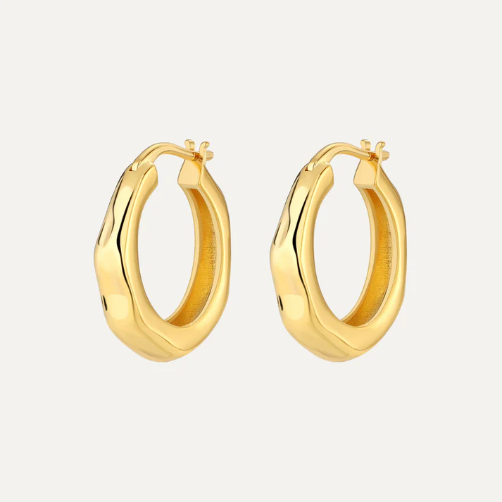 Fluid Textured Hoop Earrings