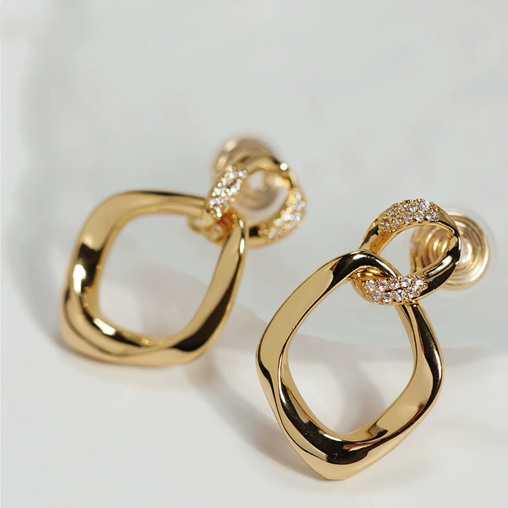 Aurea Link Drop Earrings