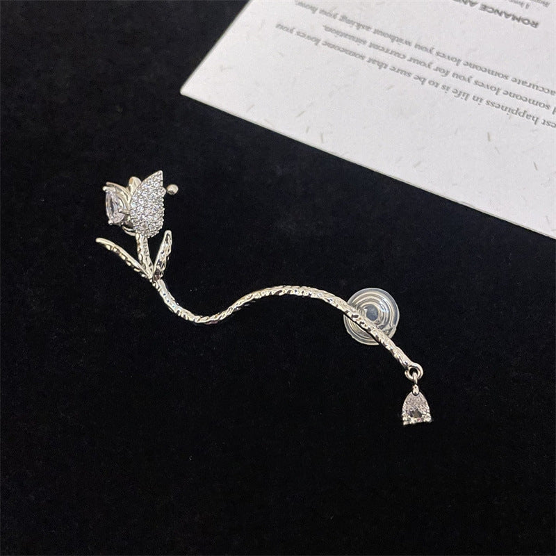 French Style Rose Ear Cuff