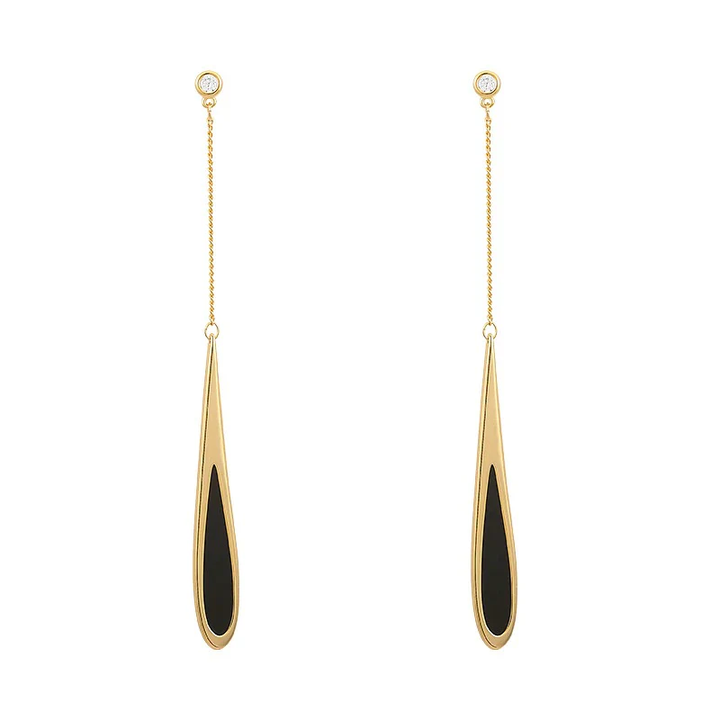 Midnight Teardrop Dangle Earrings