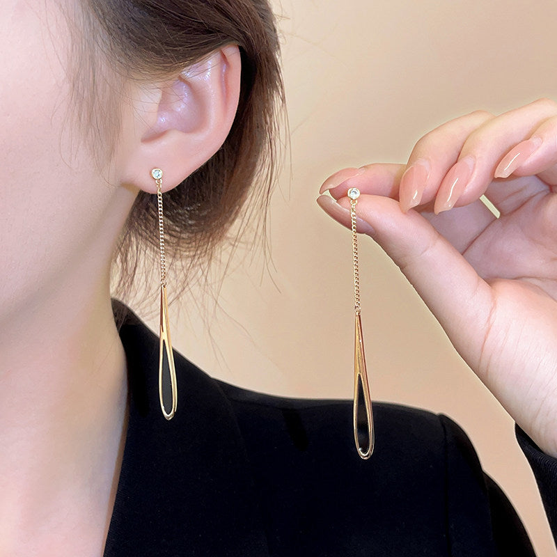 Midnight Teardrop Dangle Earrings