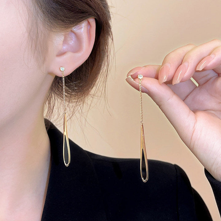Midnight Teardrop Dangle Earrings