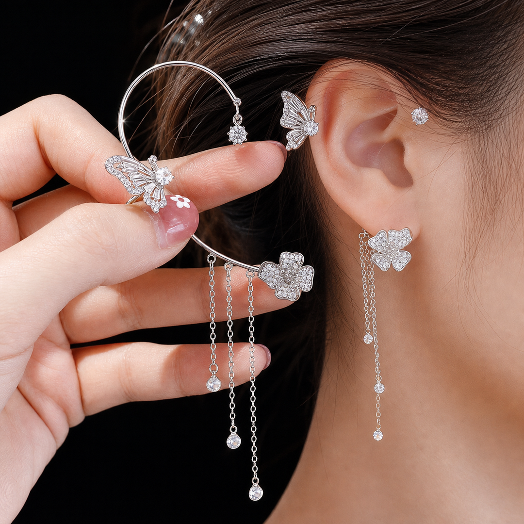 Elara Butterfly Ear Cuffs