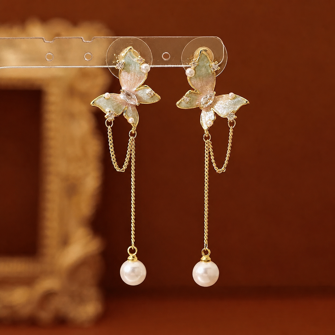Aurelia Ethereal Butterfly Dangle Earrings