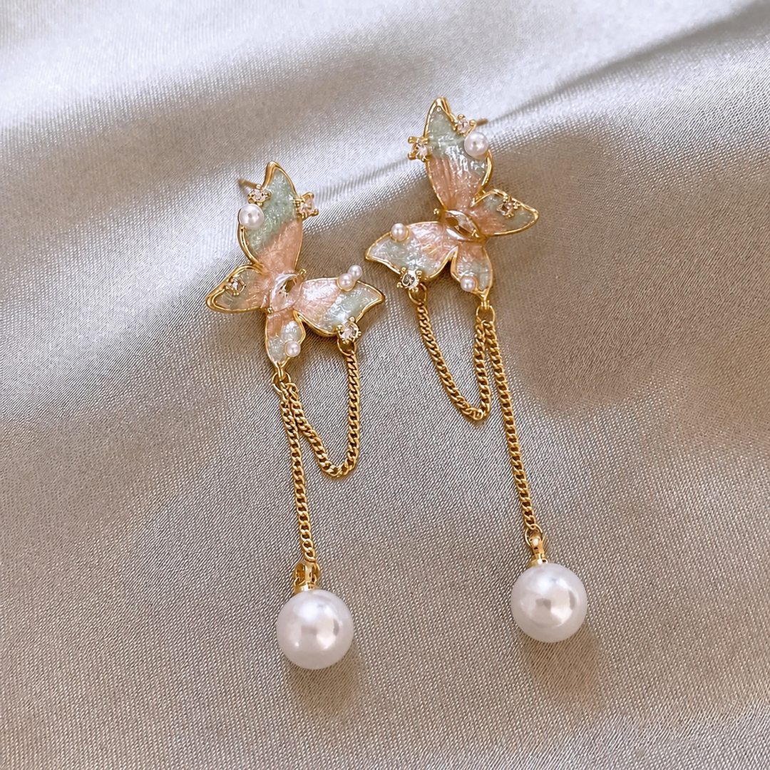 Aurelia Ethereal Butterfly Dangle Earrings