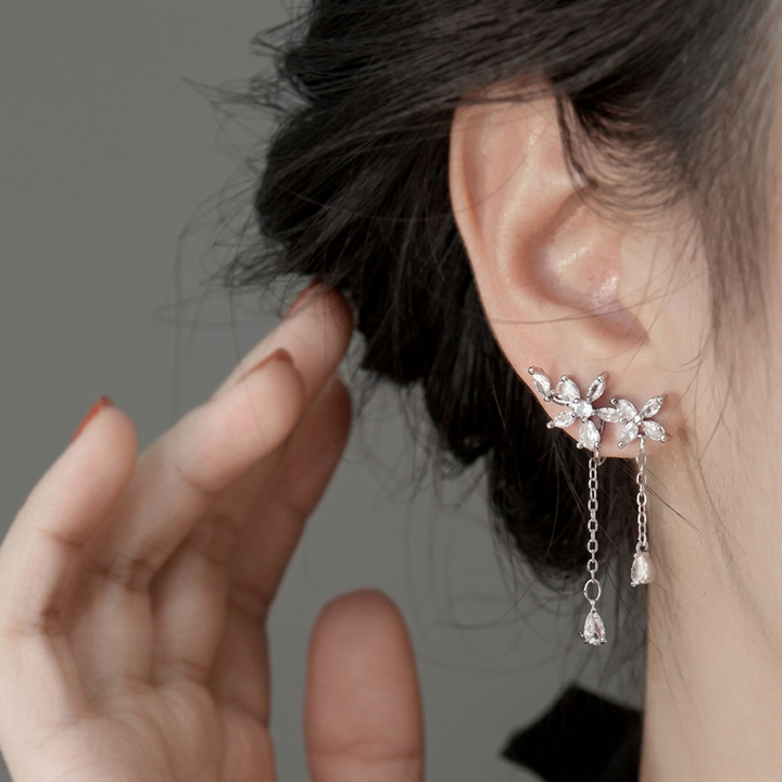 Althia Floral Chain Earrings