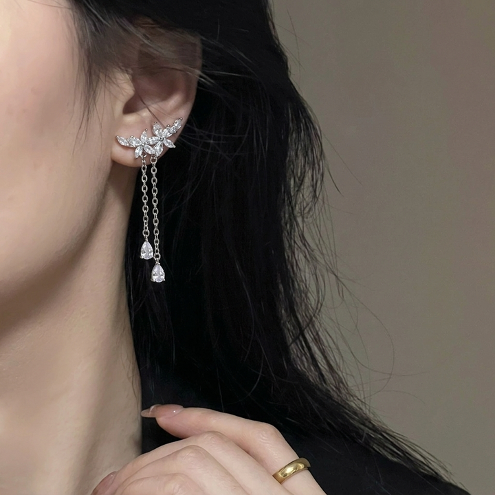 Althia Floral Chain Earrings