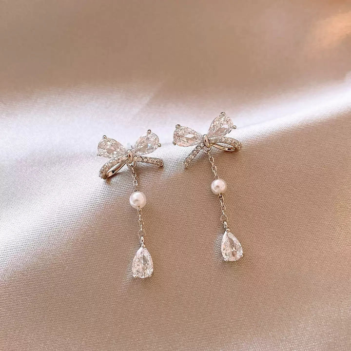 Seraphina Bow & Teardrop Earrings