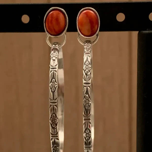 Boho Earrings Vintage Onyx