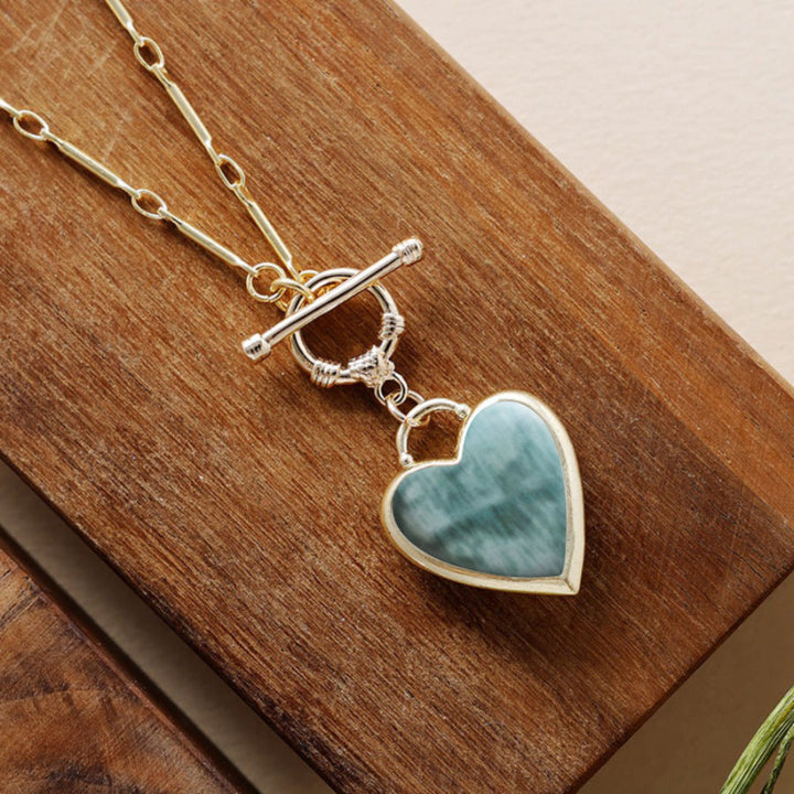 The Heritage Marbled Heart Necklace