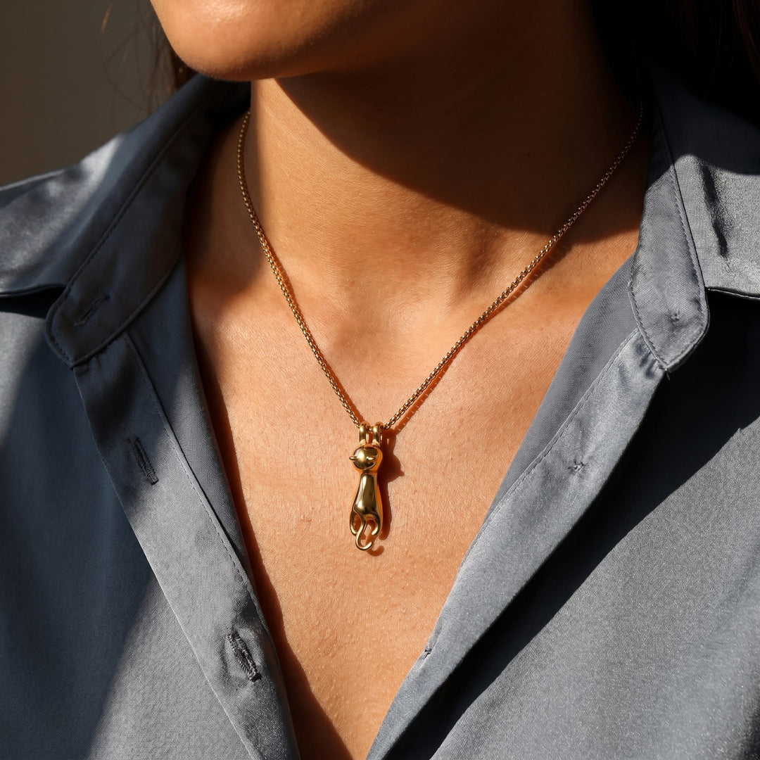 Hanging Cat Necklace