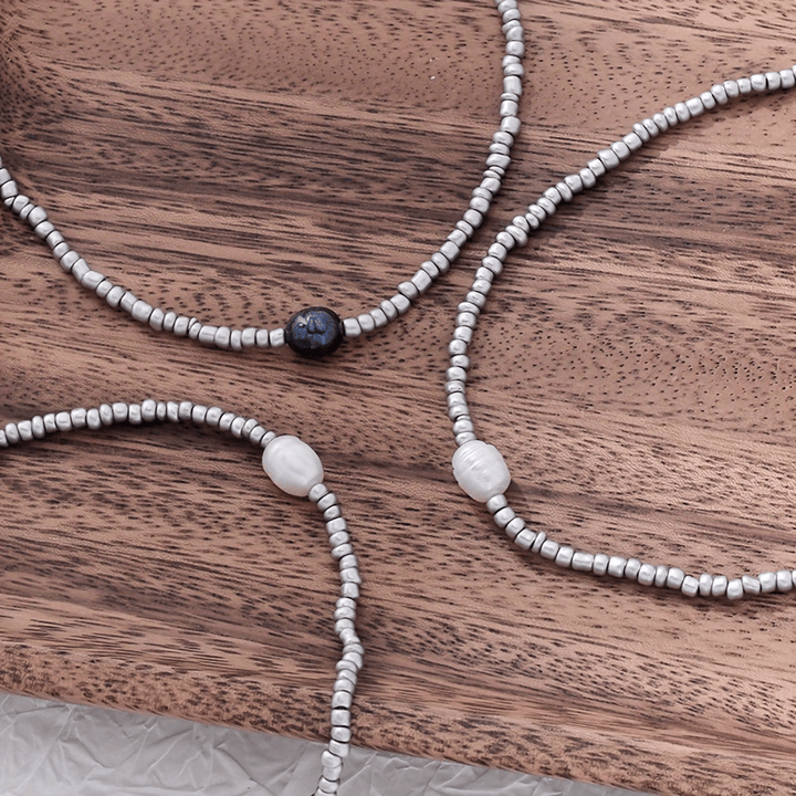3-Piece Vintage Necklace with Pearls