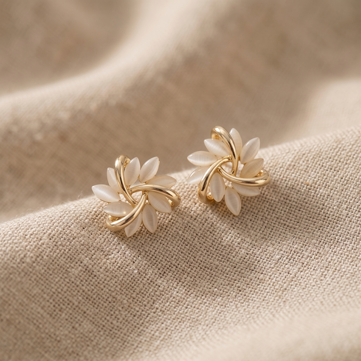 Sonja Luxe White Opal Earrings
