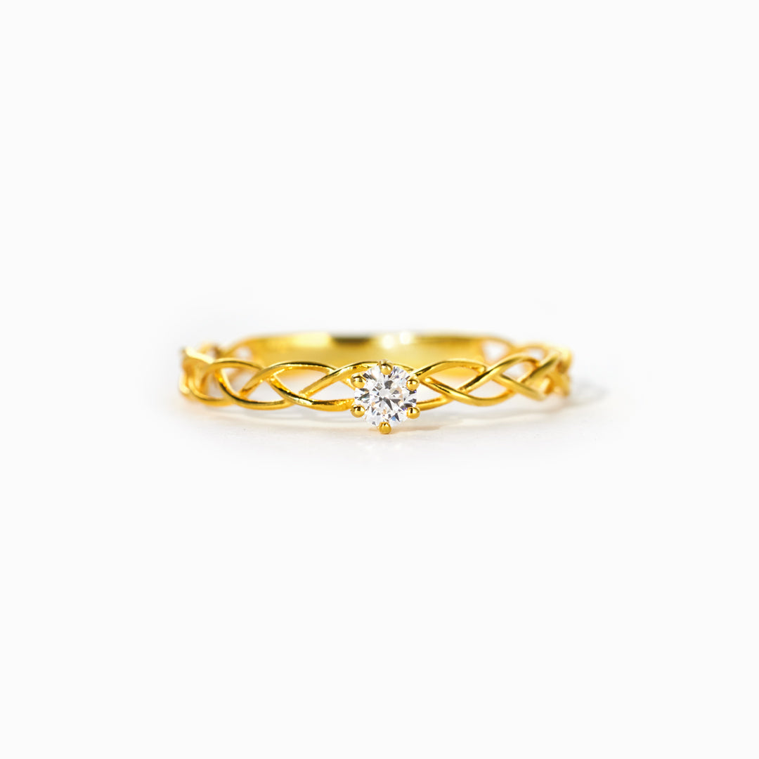 It's Okay Interweaved Ring