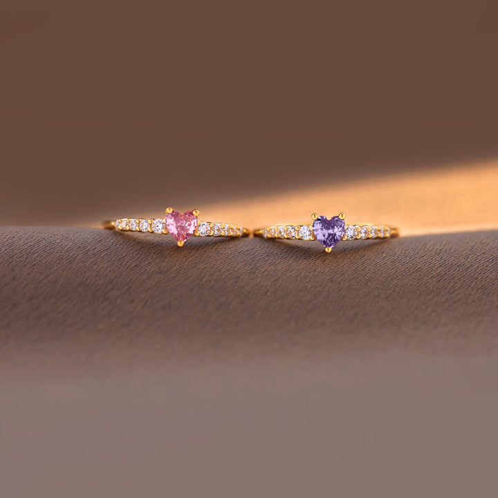 Like Mother Like Daughter Matching Heart-Cut Ring
