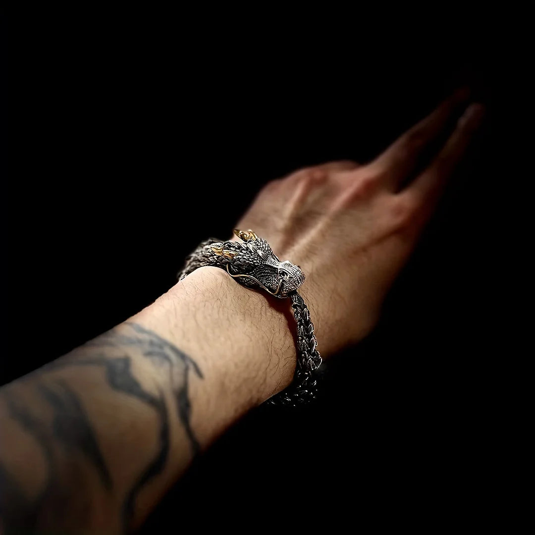 Handmade Three Dimensional Dragon Bracelet