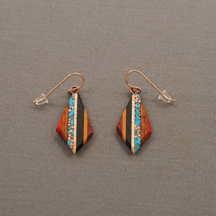 TEARDROP TURQUOISE COPPER EARRINGS (PAIR)