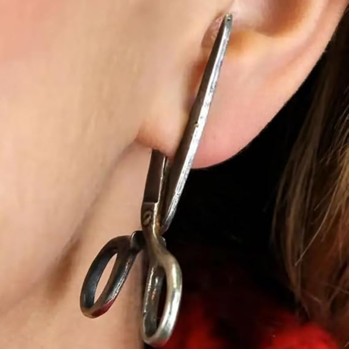 SCISSOR EARRINGS (PAIR)