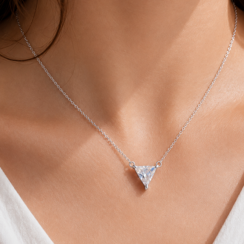 TRIANGULAR CRYSTAL NECKLACE