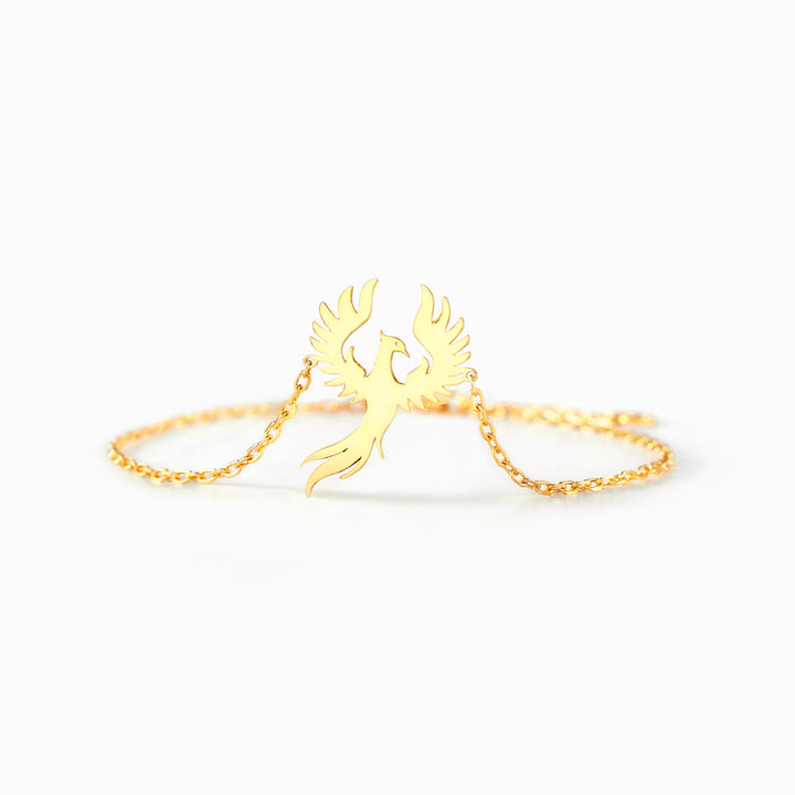 Rise Up Golden Phoenix Charm Bracelet