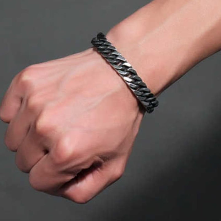 Thick Chain Dragon Weave Cuban Bracelet