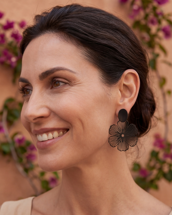 Clip Flower Earrings