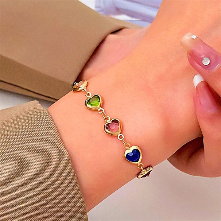 COLORFUL HEART BRACELET (ADJUSTABLE)
