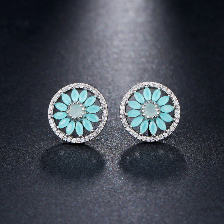 CRYSTAL FLOWER EARRINGS