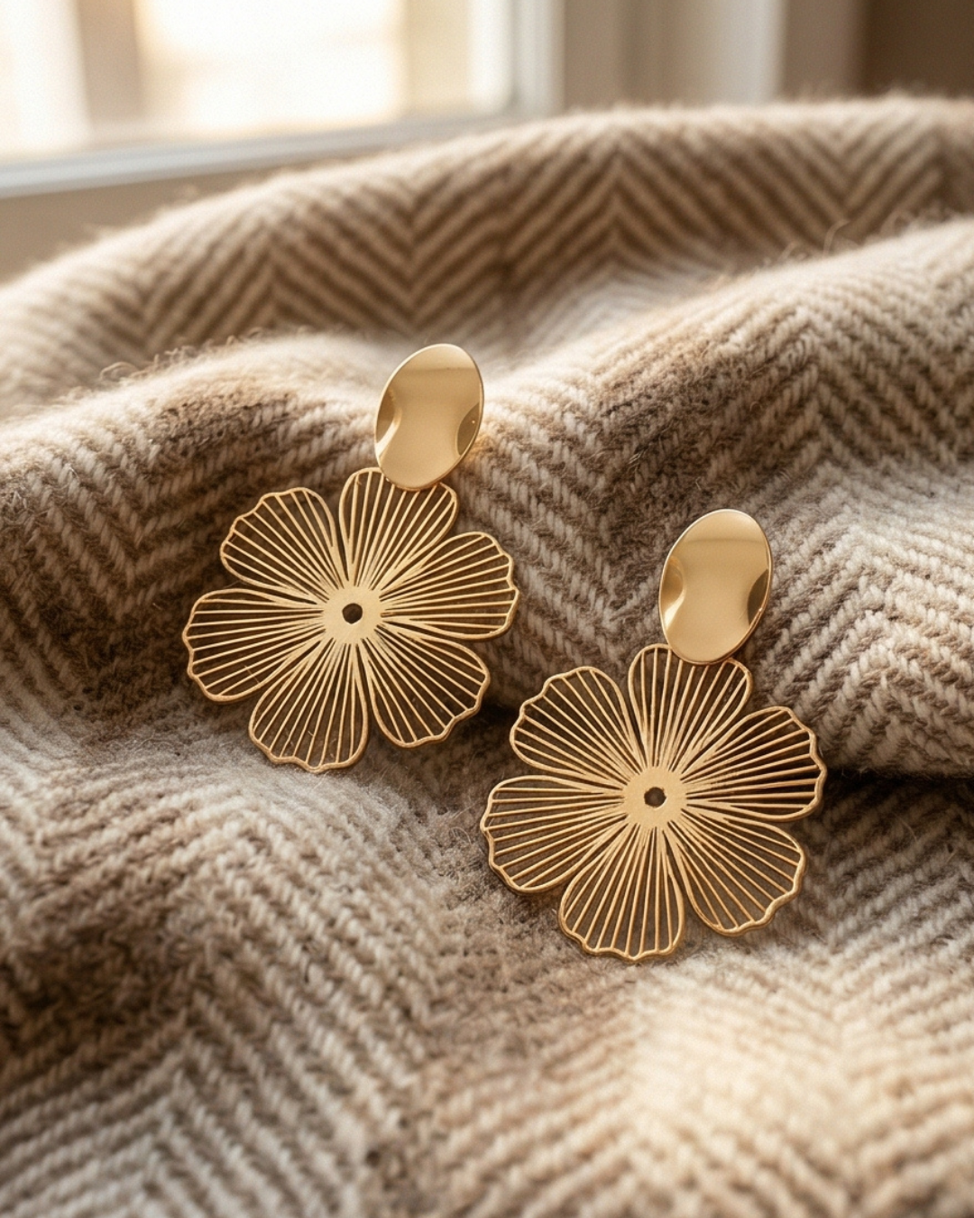 Clip Flower Earrings