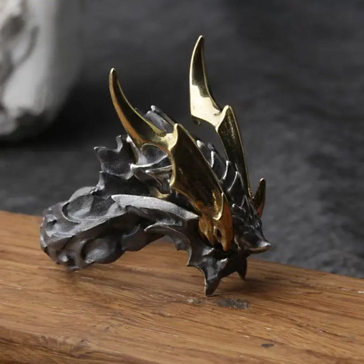 Retro Evil Dragon Adjustable Ring / Necklace