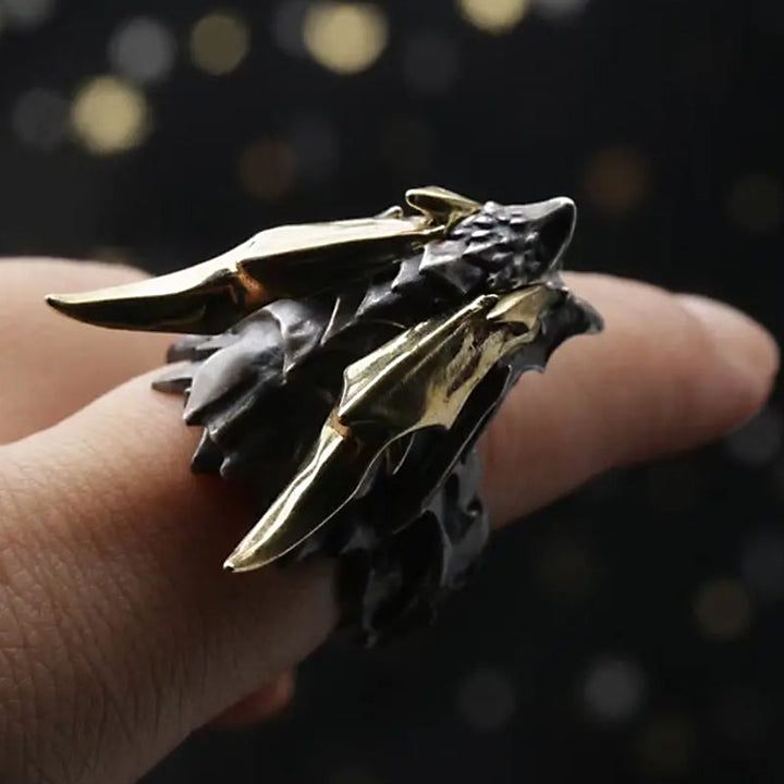 Retro Evil Dragon Adjustable Ring / Necklace