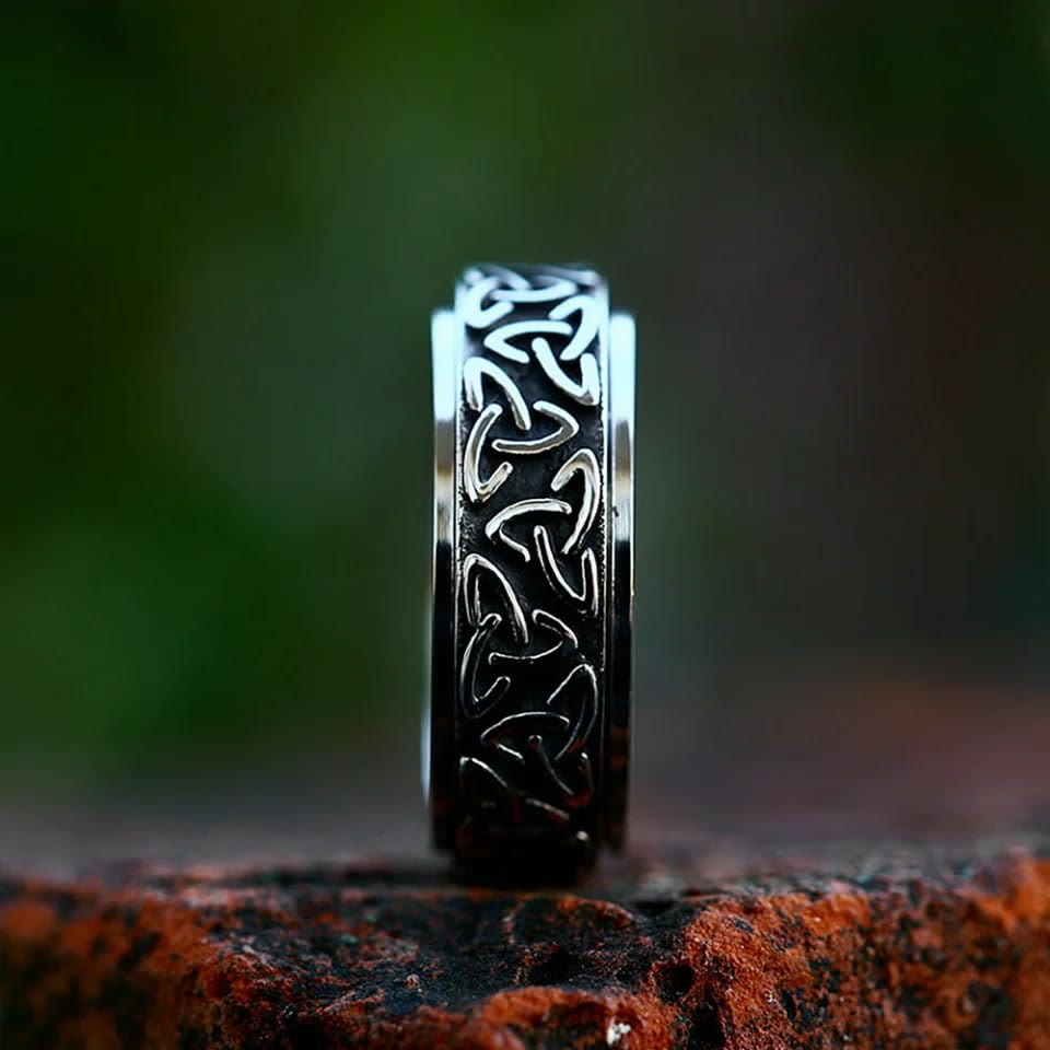 Nordic Viking Totem Celtic Knot Ring