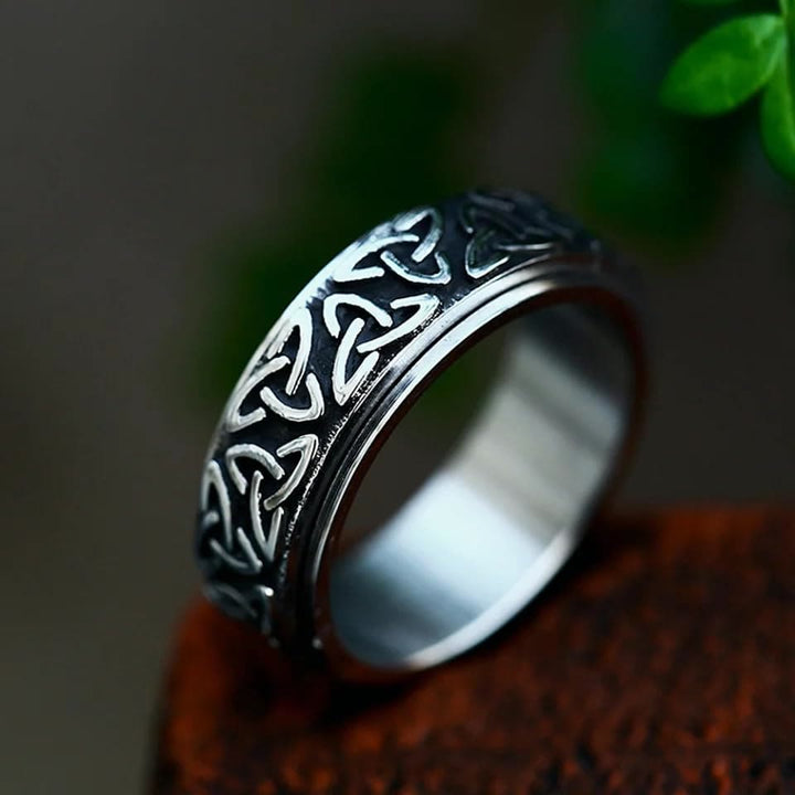 Nordic Viking Totem Celtic Knot Ring