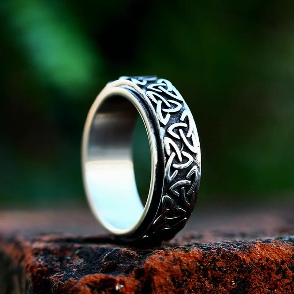Nordic Viking Totem Celtic Knot Ring