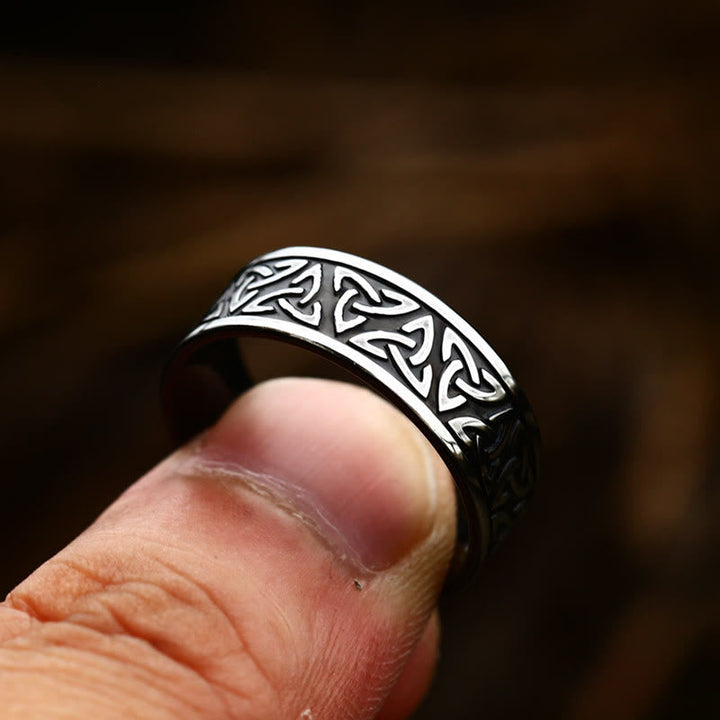 Nordic Viking Totem Celtic Knot Ring
