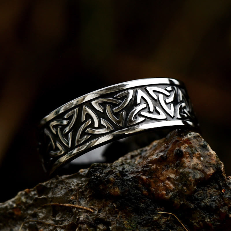 Nordic Viking Totem Celtic Knot Ring