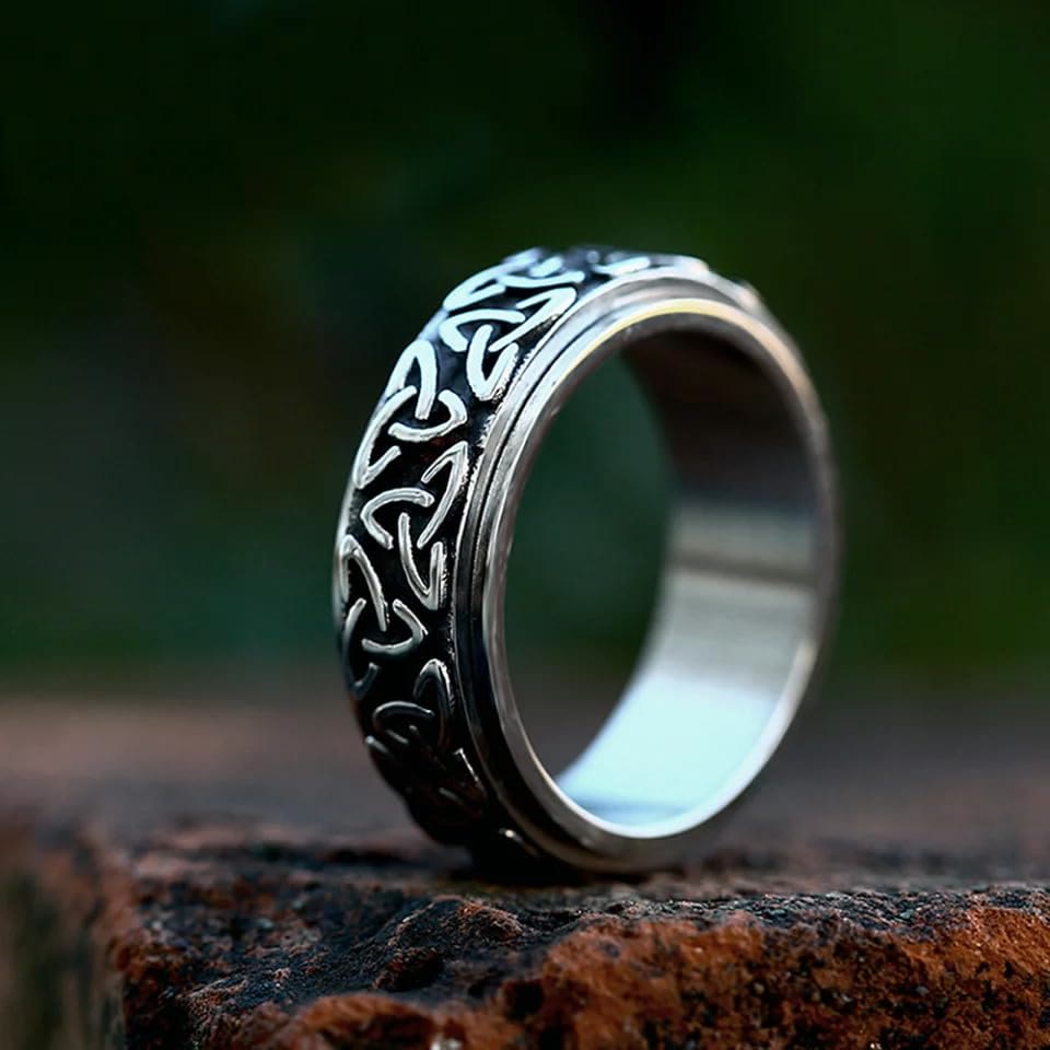Nordic Viking Totem Celtic Knot Ring