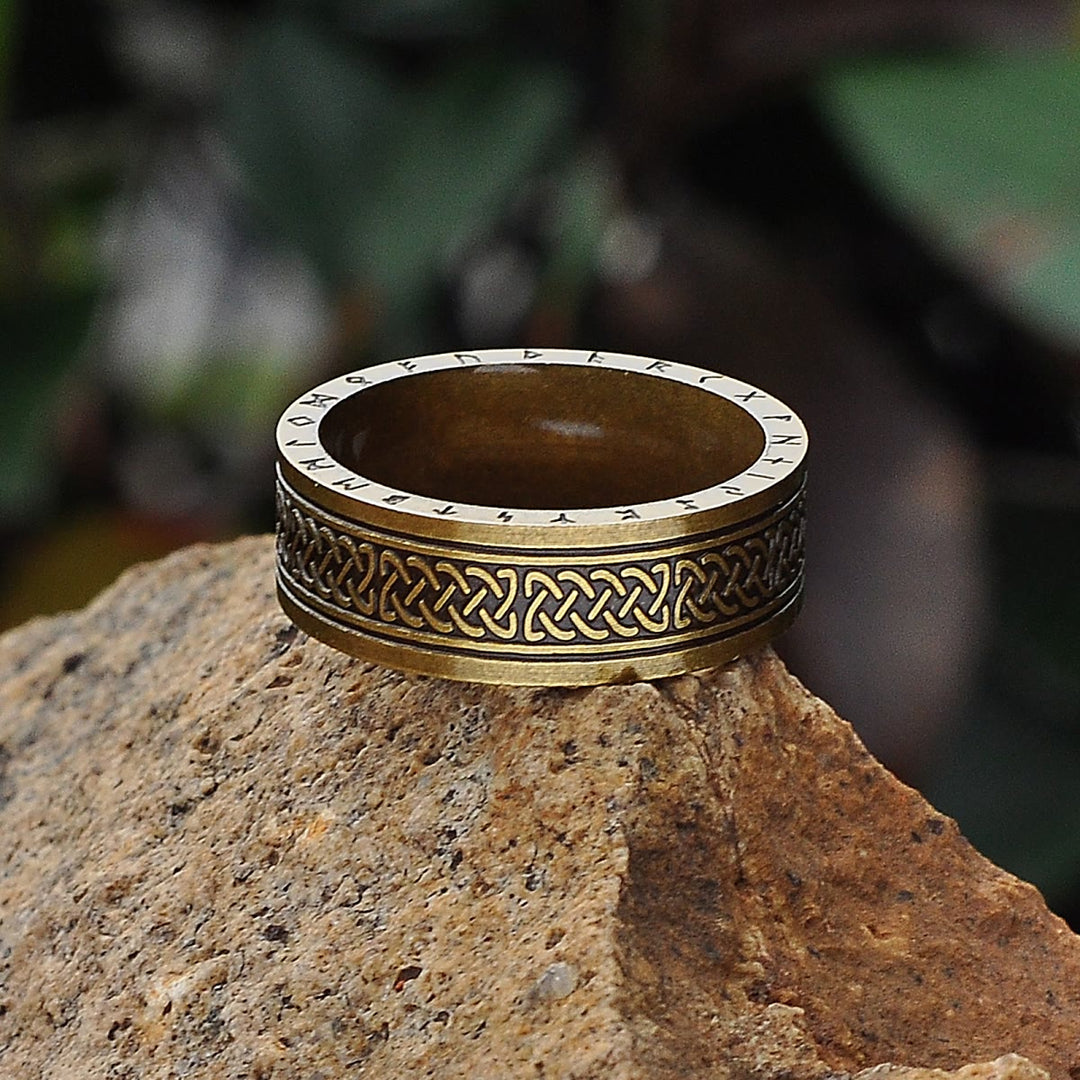 Odin Celtic Knot Rune Stainless Steel Ring