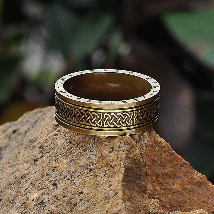 Odin Celtic Knot Rune Stainless Steel Ring