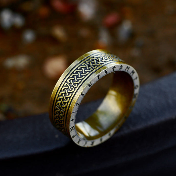 Odin Celtic Knot Rune Stainless Steel Ring