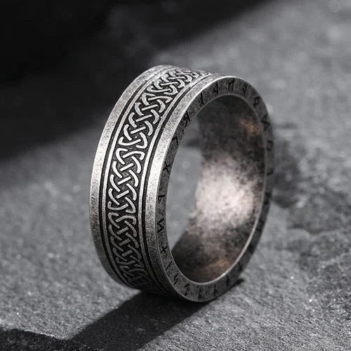 Odin Celtic Knot Rune Stainless Steel Ring