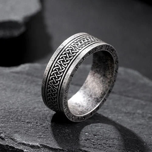 Odin Celtic Knot Rune Stainless Steel Ring