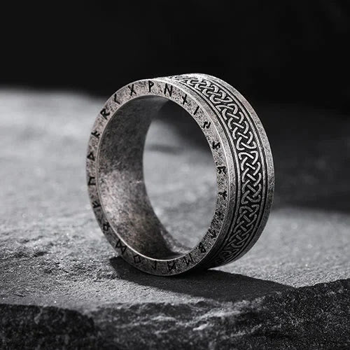 Odin Celtic Knot Rune Stainless Steel Ring