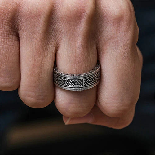 Odin Celtic Knot Rune Stainless Steel Ring