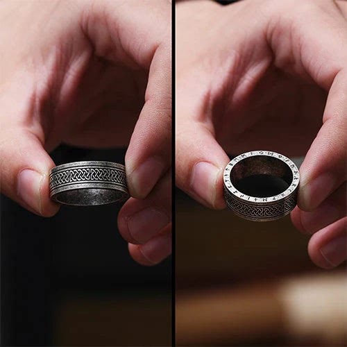 Odin Celtic Knot Rune Stainless Steel Ring