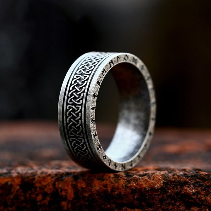 Odin Celtic Knot Rune Stainless Steel Ring