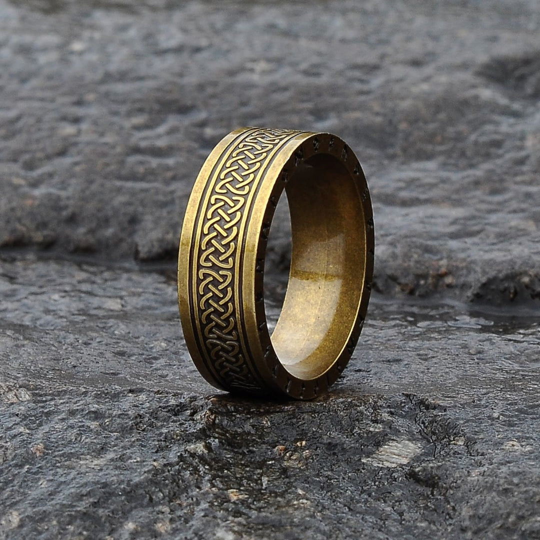 Odin Celtic Knot Rune Stainless Steel Ring