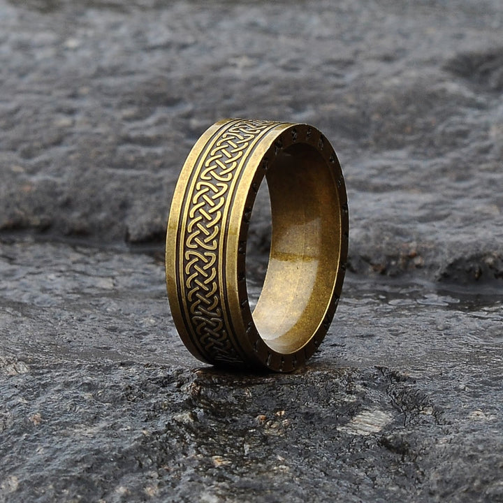 Odin Celtic Knot Rune Stainless Steel Ring