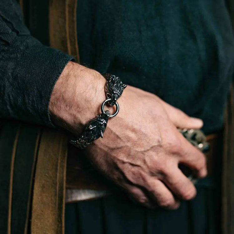 Wolf Head Viking Titanium Steel Strengthen Bracelet