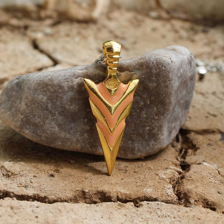 WorldNorse Glow In The Dark Arrowhead Necklace